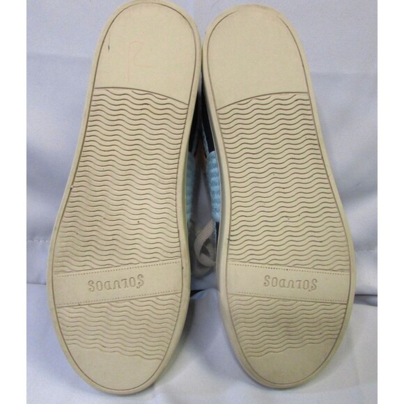 Soludos Womens Shoes Blue Leather Rainbow Wave  Chill Out Sneakers 8.5 - Picture 10 of 12